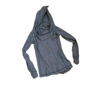 XCVI Cowl Neck Hooded Sweatshirt Women’s Gray Size Small